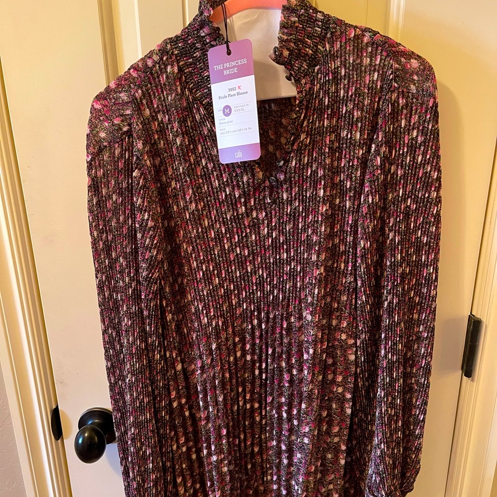 Cabi The Princess Bride knife pleat blouse Size M